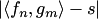 $|\langle f_n,g_m\rangle-s|$