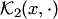$ {\cal K}_2(x,\cdot)$