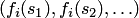 $(f_i(s_1),f_i(s_2),\ldots)$